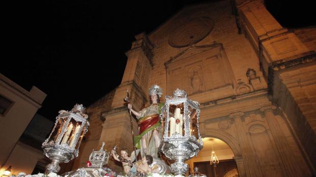 San Rafael Arcángel durante su salida extraordinaria en el año 2019 hasta la Mezquita-Catedral