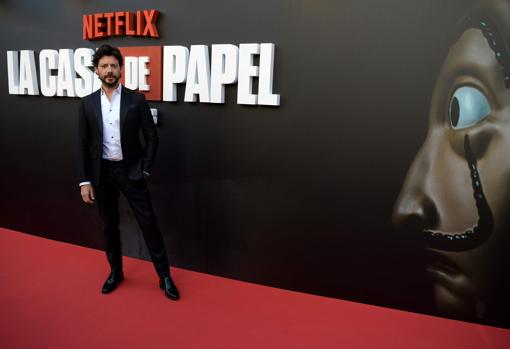 Álvaro Morte, en la presentación de la tercera temporada de «La casa de papel»