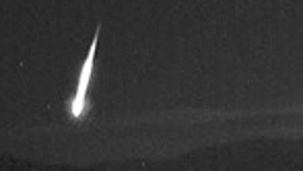 La bola de fuego captada el domingo sobre el Mediterráneo