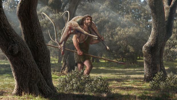 Recreación de un neandertal