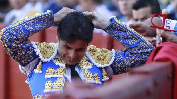Francisco Rivera, durant la corrida de toros de la Feria de Sevilla.