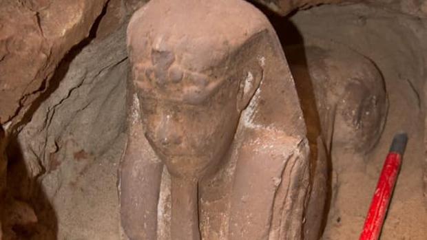 La esfinge de arenisca hallada en Egipto