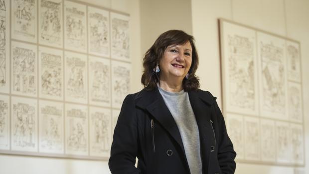 Fietta Jarque en la exposición «Camina el autor», en el Museo de América