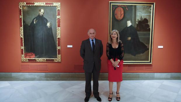 La consejera Patricia del Pozo junto a Bernard Ruiz-Picasso en el Bellas Artes