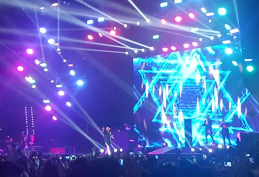 Juego de luces en el concierto