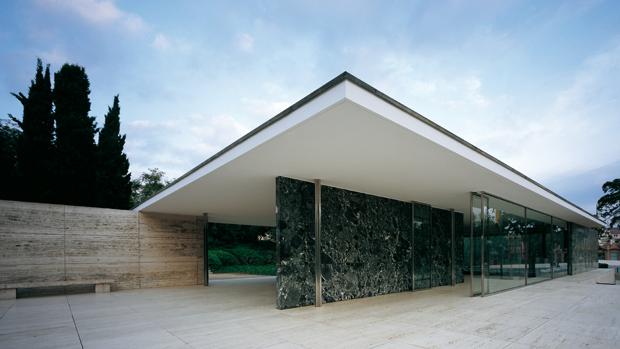 Pabellón Alemán de la Exposición Internacional de Barcelona de 1929, de Mies van der Rohe, tras su reconstrucción