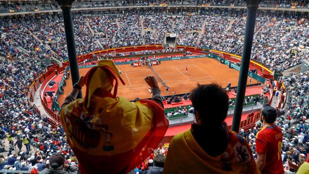 Una imagen de la eliminatoria España-Alemania del pasado abril en Valencia