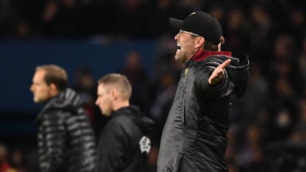 Jürgen Klopp, durante el partido ante el PSG