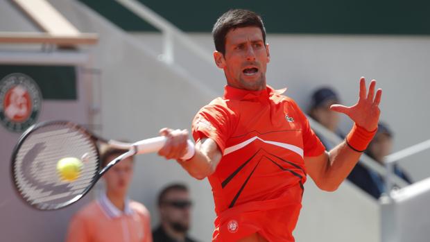 Djokovic, durante su partido contra Zverev
