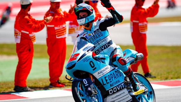 Marcos Ramírez, celebrando el triunfo en Montmeló