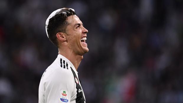 Cristiano celebra un título con la Juventus