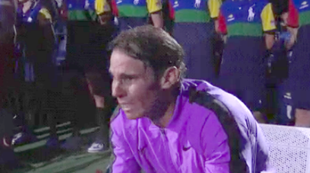 Nadal, momentos después de ganar a Medvedev