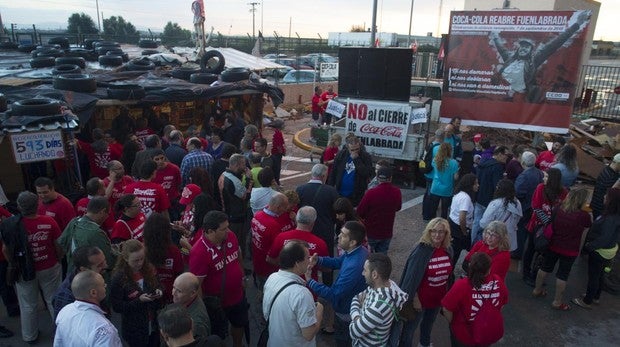 Protestas de trabajadores afectados por un ERE