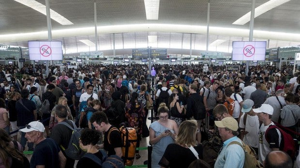 Huelga de los trabajadores de El Prat producida en 2017
