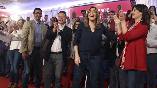 Emiliano García-Page, presidente de Castilla-La Mancha, junto a Susana Díaz