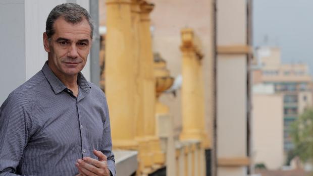 Toni Cantó, durante la entrevista en las Cortes Valencianas
