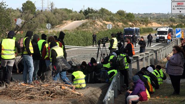 Barricadas en la AP-7 el pasado fin de semana