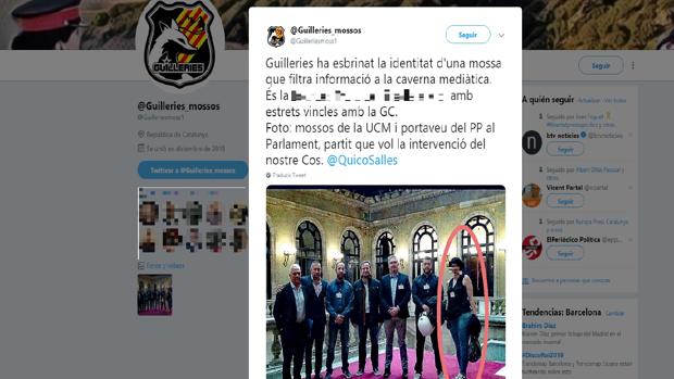Una captura de la publiación en Twitter