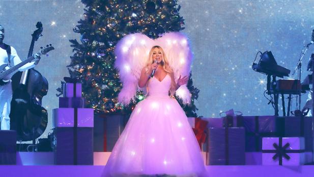 Mariah Carey, durante su actuación navideña en Madrid