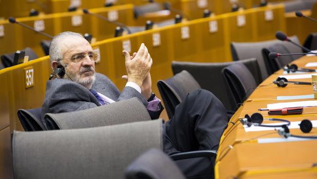 El eurodiputado del PP Agustín Díaz de Mera, durante una sesión en el Parlamento Europeo