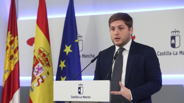 Nacho Hernando, portavoz del Gobierno regional, durante la rueda de Prensa