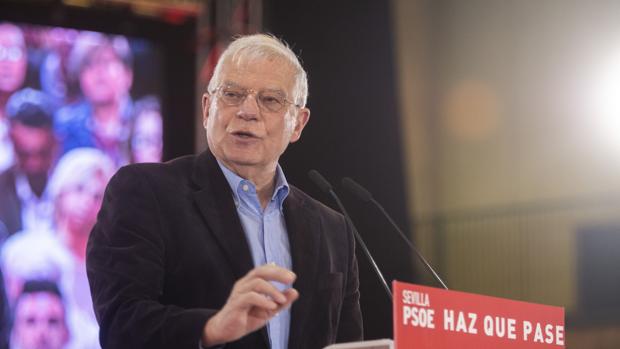 Josep Borrell, ministro de Asuntos Exteriores, en un acto de precampaña celebrado el sábado
