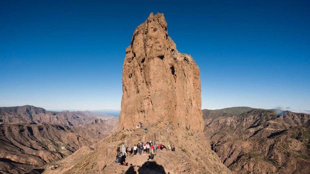 Equinoccio de otoño en el Bentayga gracias al marcador que nos dejaron los antepasados en Gran Canaria