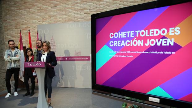 La alcaldesa Tolón, durante la presentación del festival
