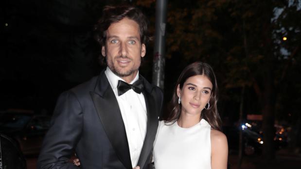 Feliciano López y Sandra Gago, a su llegada a la fiesta de «Vogue»