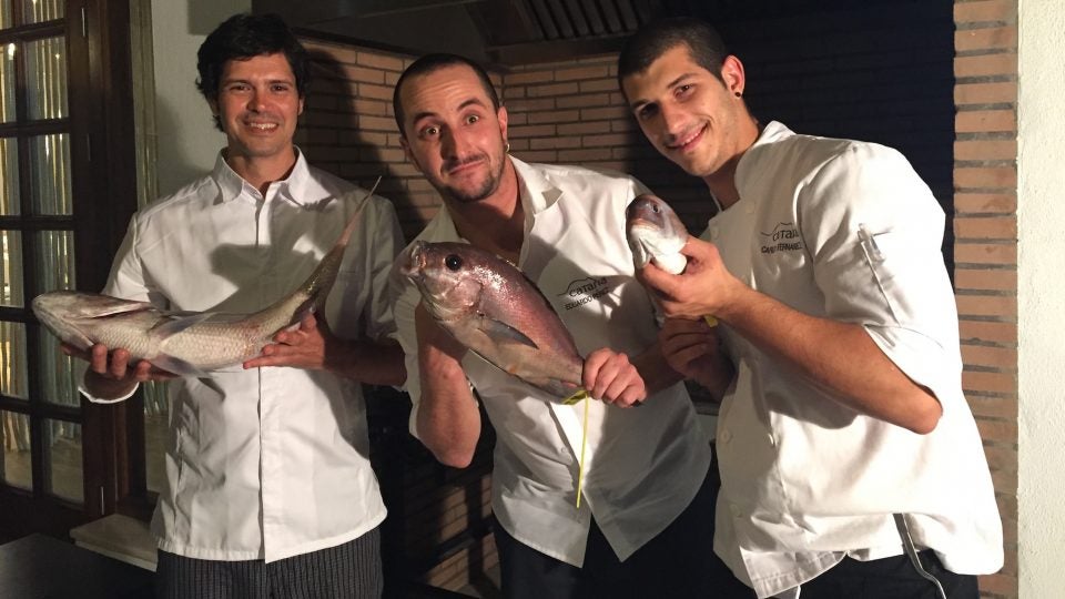 Equipo del restaurante Cataria en Chiclana