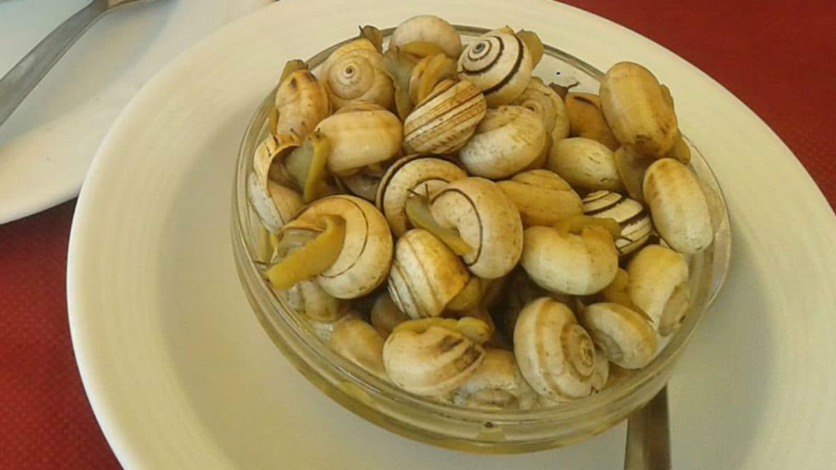 Tapa de caracoles de la Venta Aurelio en Rota
