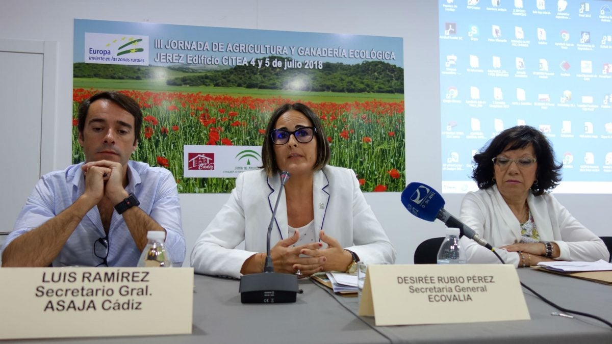 Desirée Rubio, secretaria general de Ecovalia, durante la inauguración.