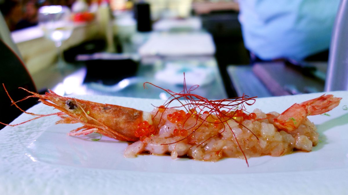 Tartar de gambas de Restaurante Antonio.