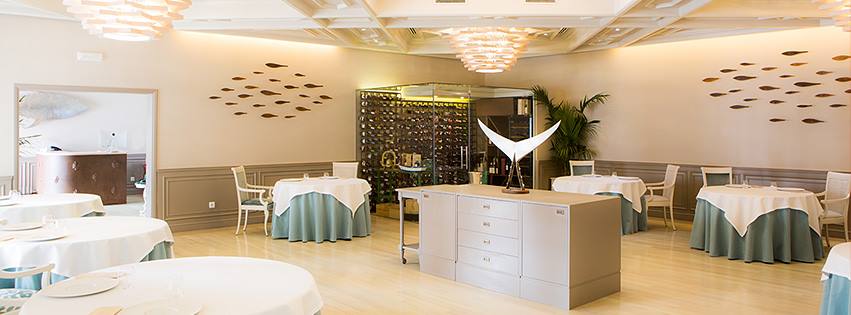 Salón de Alevante, el restaurante de Ángel León en el Hotel Meliá Sancti Petri en Chiclana.