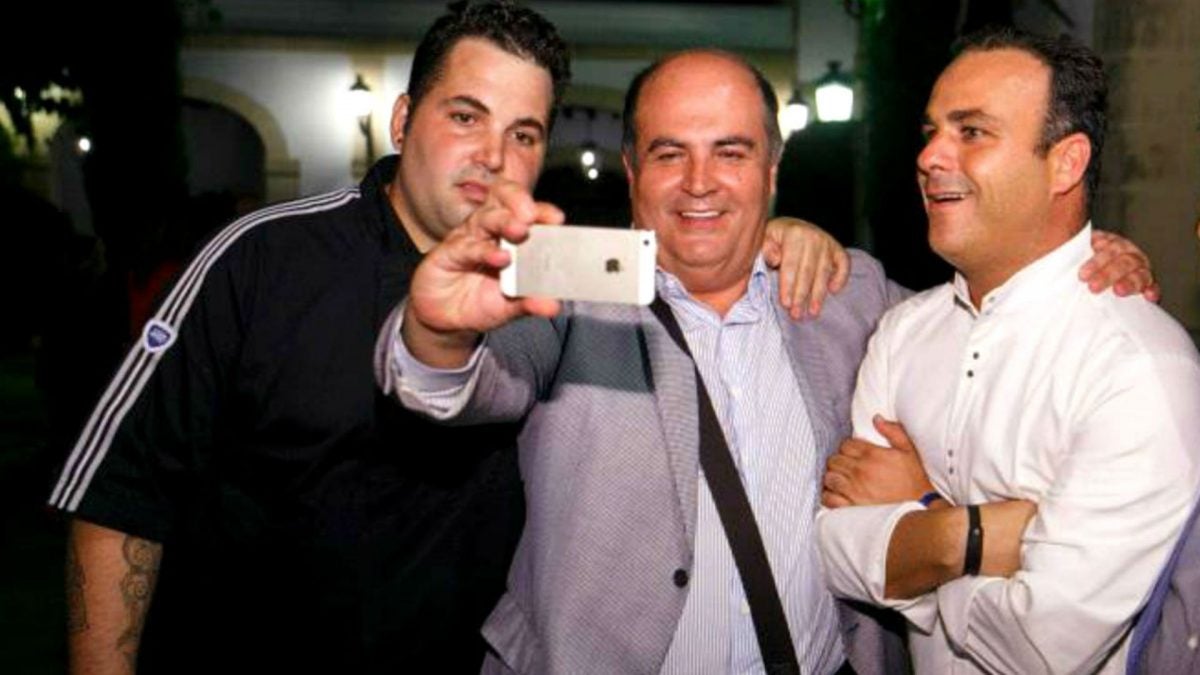 'Selfie' junto a Mauro Barreiro y Ángel León.