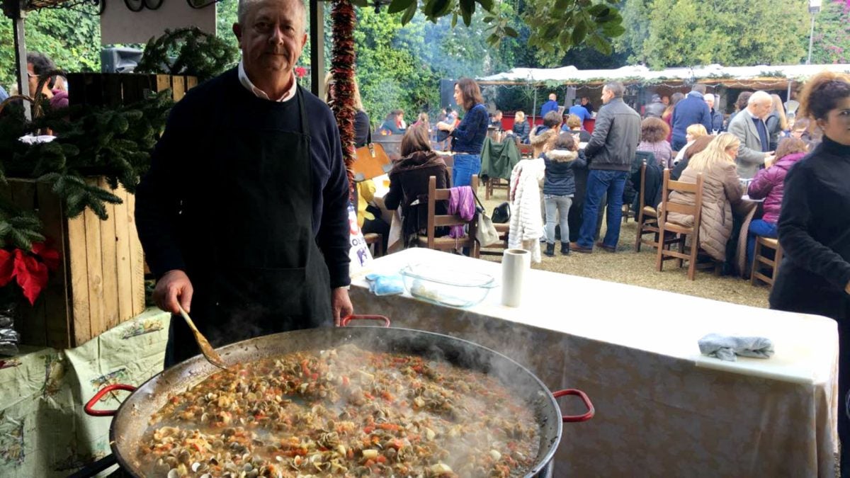 Arroz en la zambomba del Mercado de Belén. | Cedida