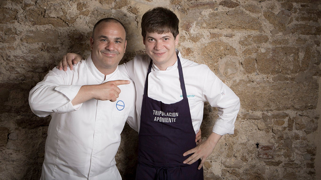 Ángel León junto a David Chamorro, en imagen de archivo. | Cedida