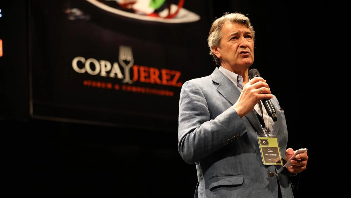 César Saldaña, durante su intervención.