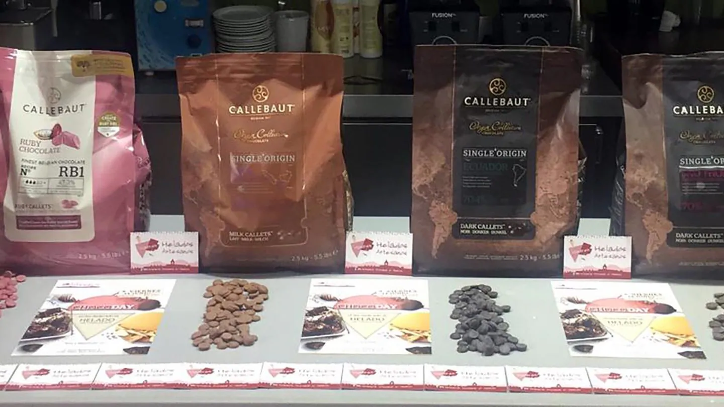 Algunos de los chocolates de Callebaut para el Choco Days de El Mastrén.