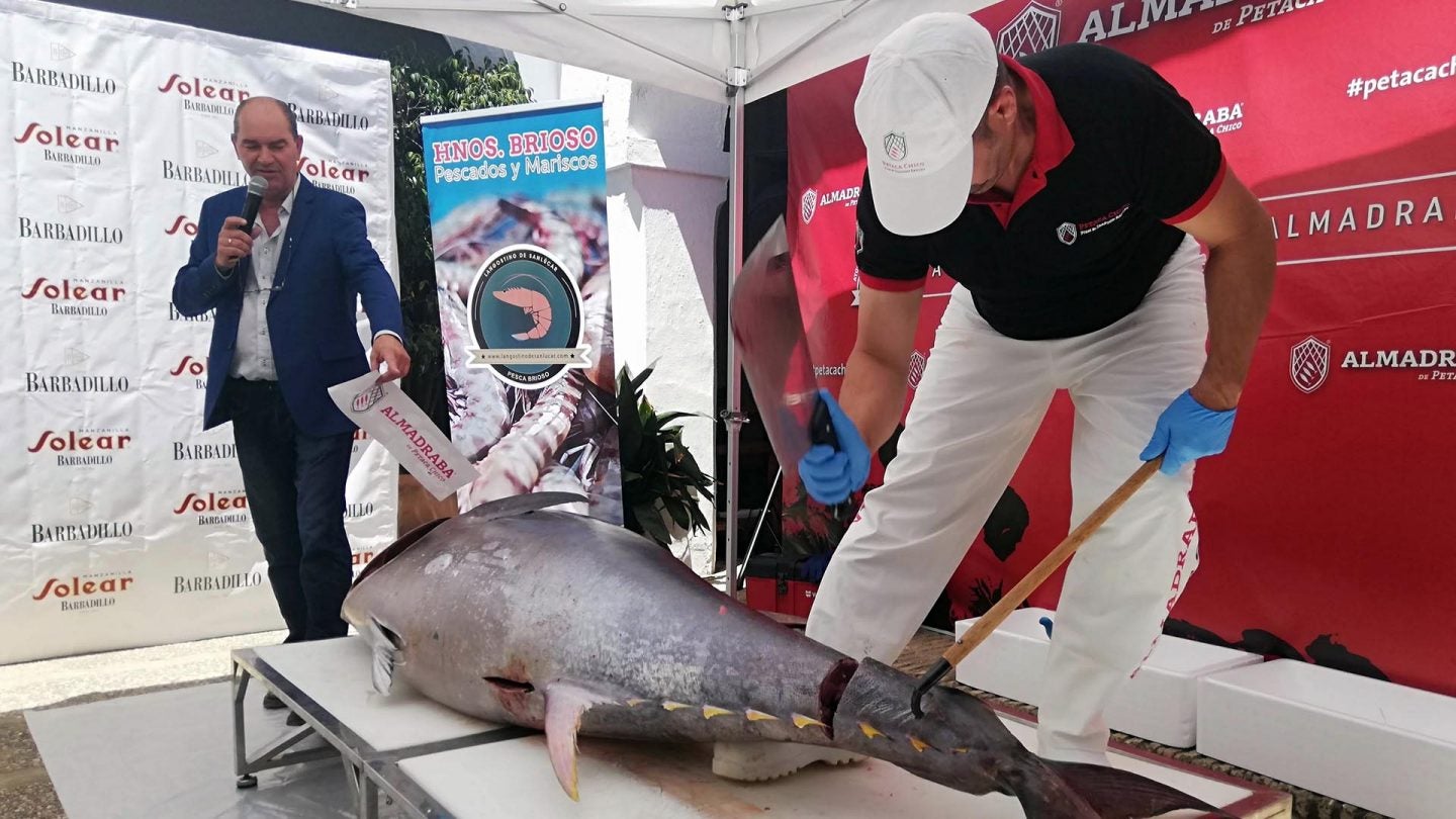 Otra imagen del ronqueo del atún. 