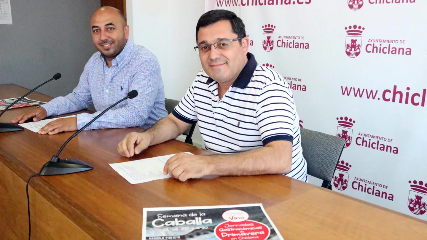Adrián Sánchez y Vittorio Canu presentaron la Semana de la Caballa de Chiclana.