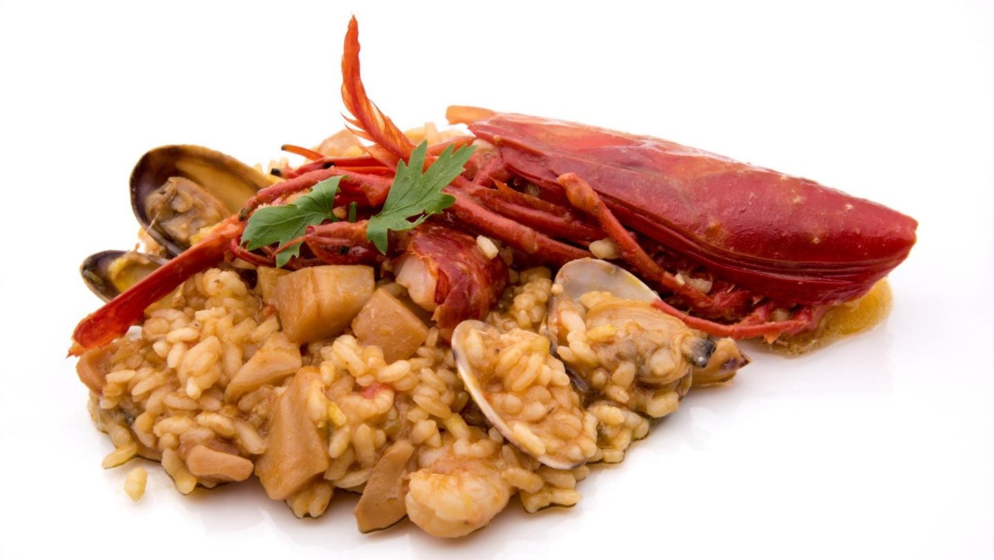 El arroz con carabineros de Sajorami.