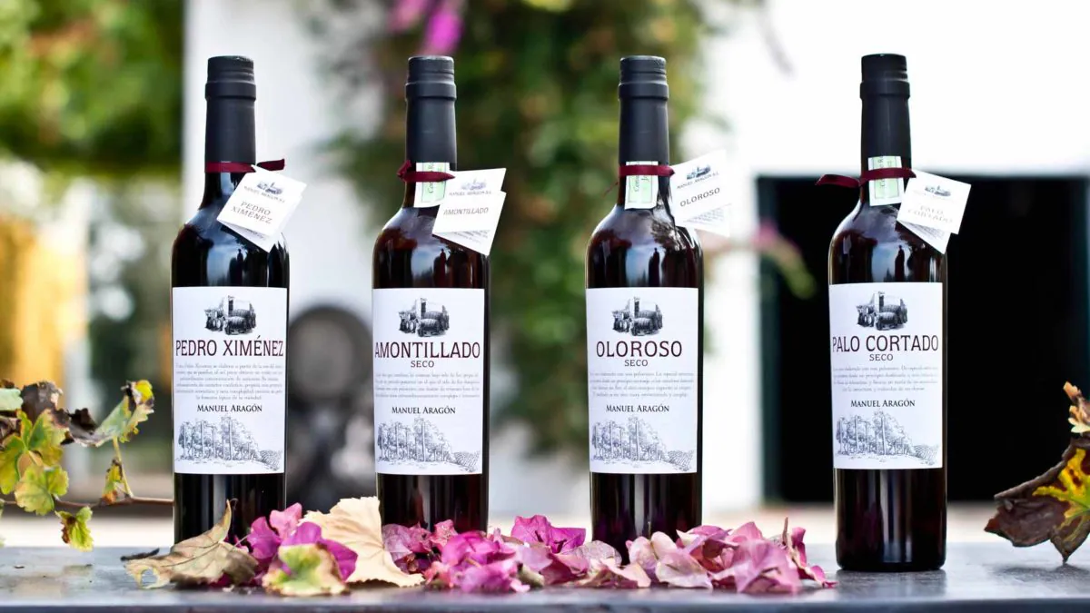 Algunos de los vinos de la Bodega Manuel Aragón de Chiclana. | Foto: Cedida.