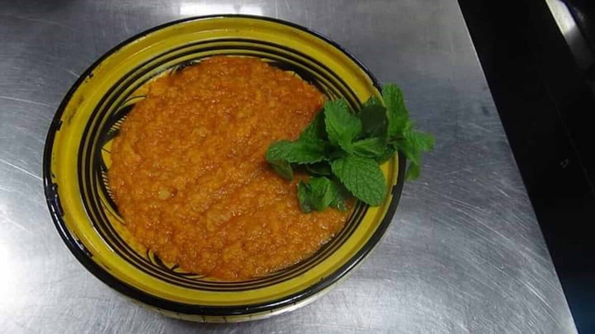 La sopa de tomate, en el Menú Andaluz de la Venta El Tajón.