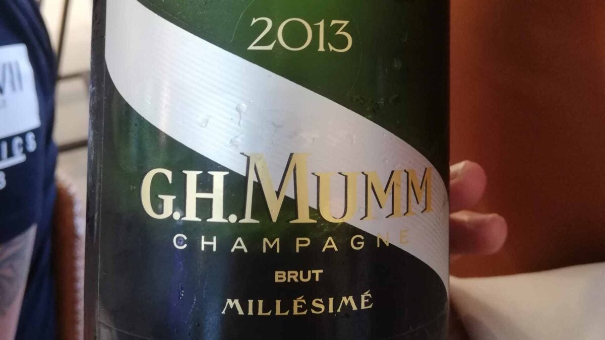 El GH Mumm Millesimé de 2013 que acompañó al escalope de ternera.