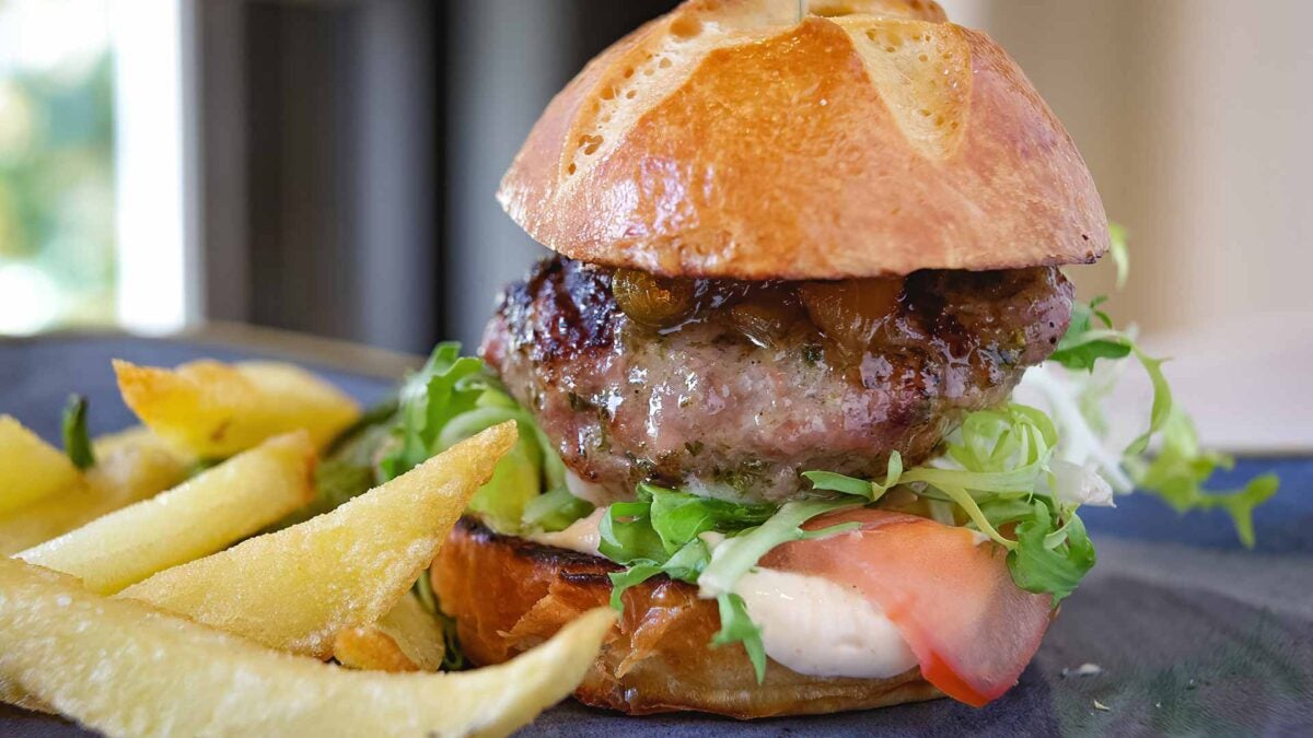 La mini hamburguesa de abanico ibérico y queso payoyo. | Foto: El Laúl.