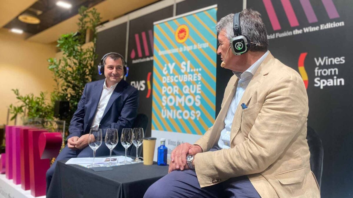 César Saldaña y Pitu Roca, con los vinos de Jerez en Madrid Fusión.