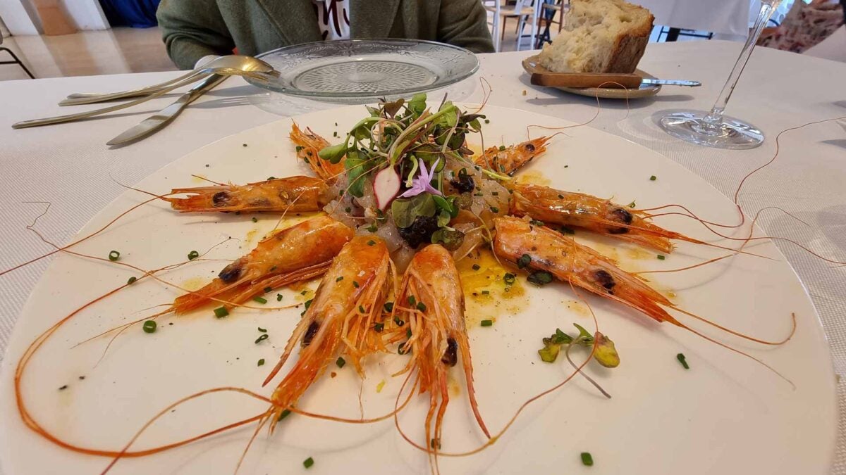 Tartar de gambas blancas de Isla Cristina.