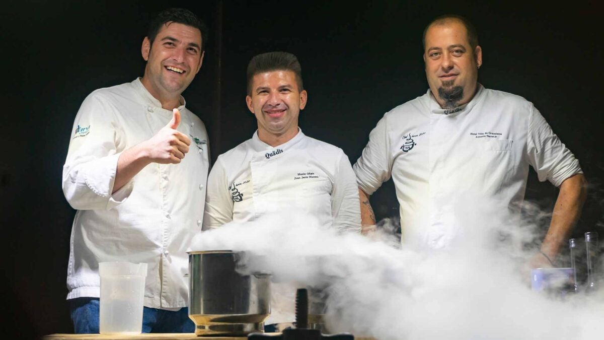 De izquierda a derecha, Javi Mena, Juan Jesús Moreno y Johnny Naranjo.