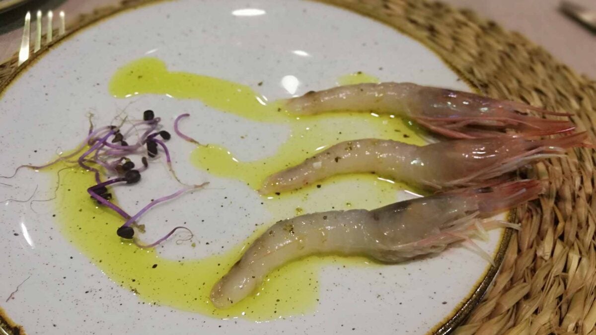 Las gambas al natural de Avante Claro. 